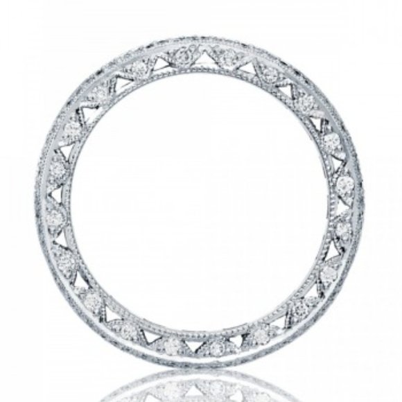 18K WHITE GOLD LADIES TACORI DIAMOND ETERNITY RING, AUTHENTIC - Picture 2 of 7